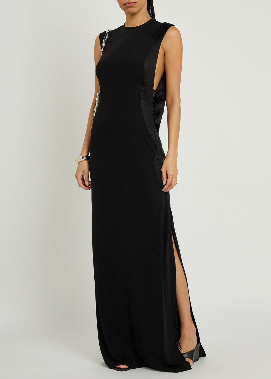 Christopher Esber Infinity Cut-out Jersey Maxi Dress Black