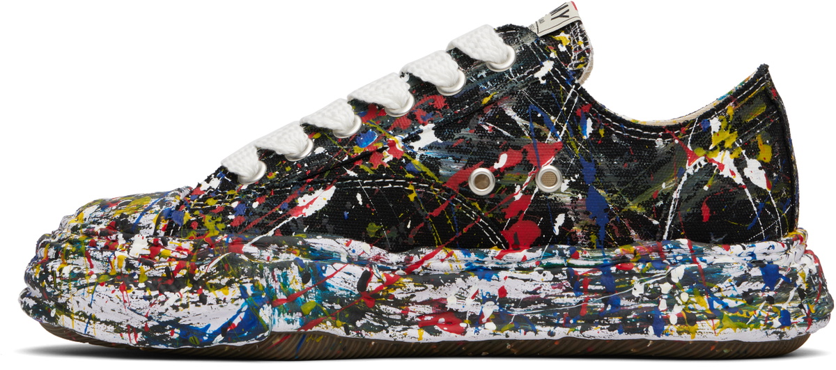 Maison MIHARA YASUHIRO Black 'Peterson23' OG Sole Sputtering Paint Sneakers