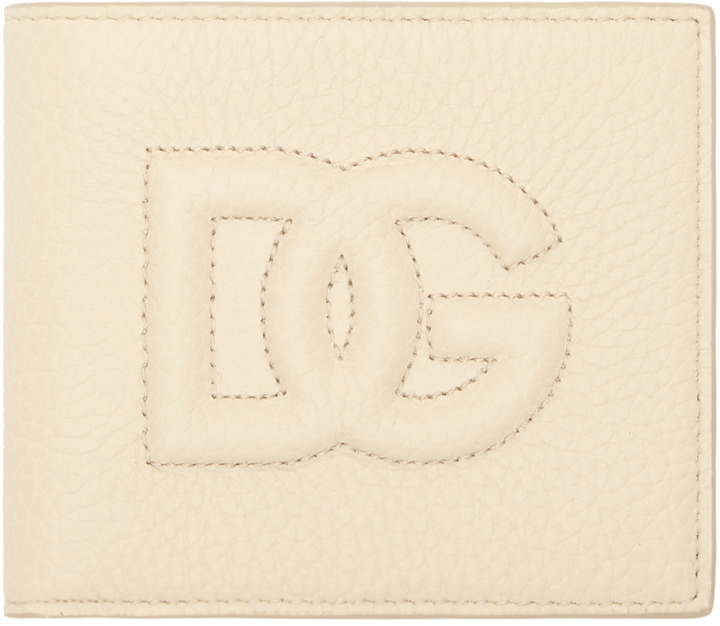 Photo: Dolce&Gabbana Beige Logo Bifold Wallet