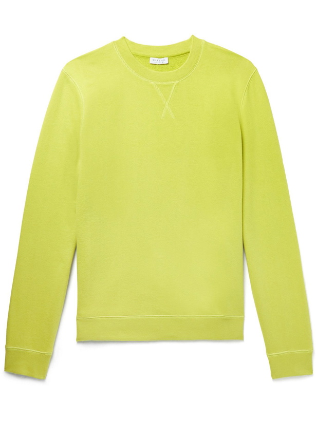 Photo: Sunspel - Cotton-Jersey Sweatshirt - Yellow