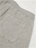 SSAM - Jesse Straight-Leg Cotton and Camel Hair-Blend Shorts - Gray