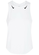 Nike Aeroswift Dri-fit Adv Perforated Jersey Running Vest White And Black