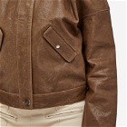 Saks Potts Women's Margeta Leather Jacket in Brown