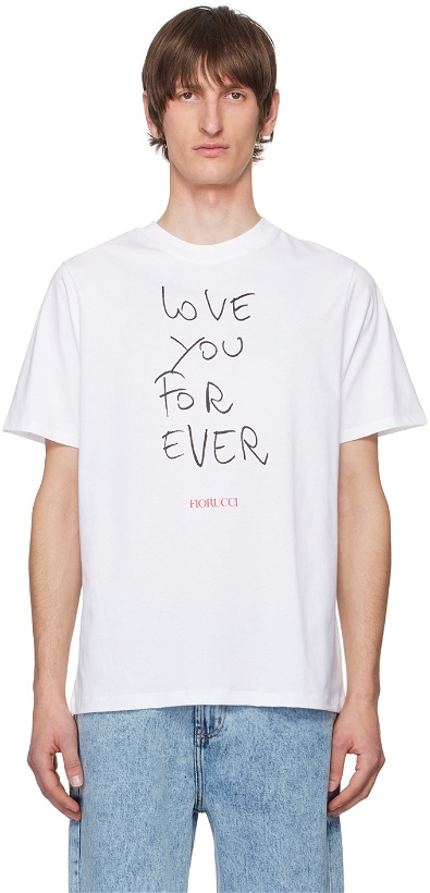 Photo: Fiorucci White 'Love You For Ever' T-Shirt