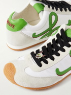 LOEWE - Louis Wain Ballet Runner 2.0 Suede-Trimmed Leather Sneakers - White
