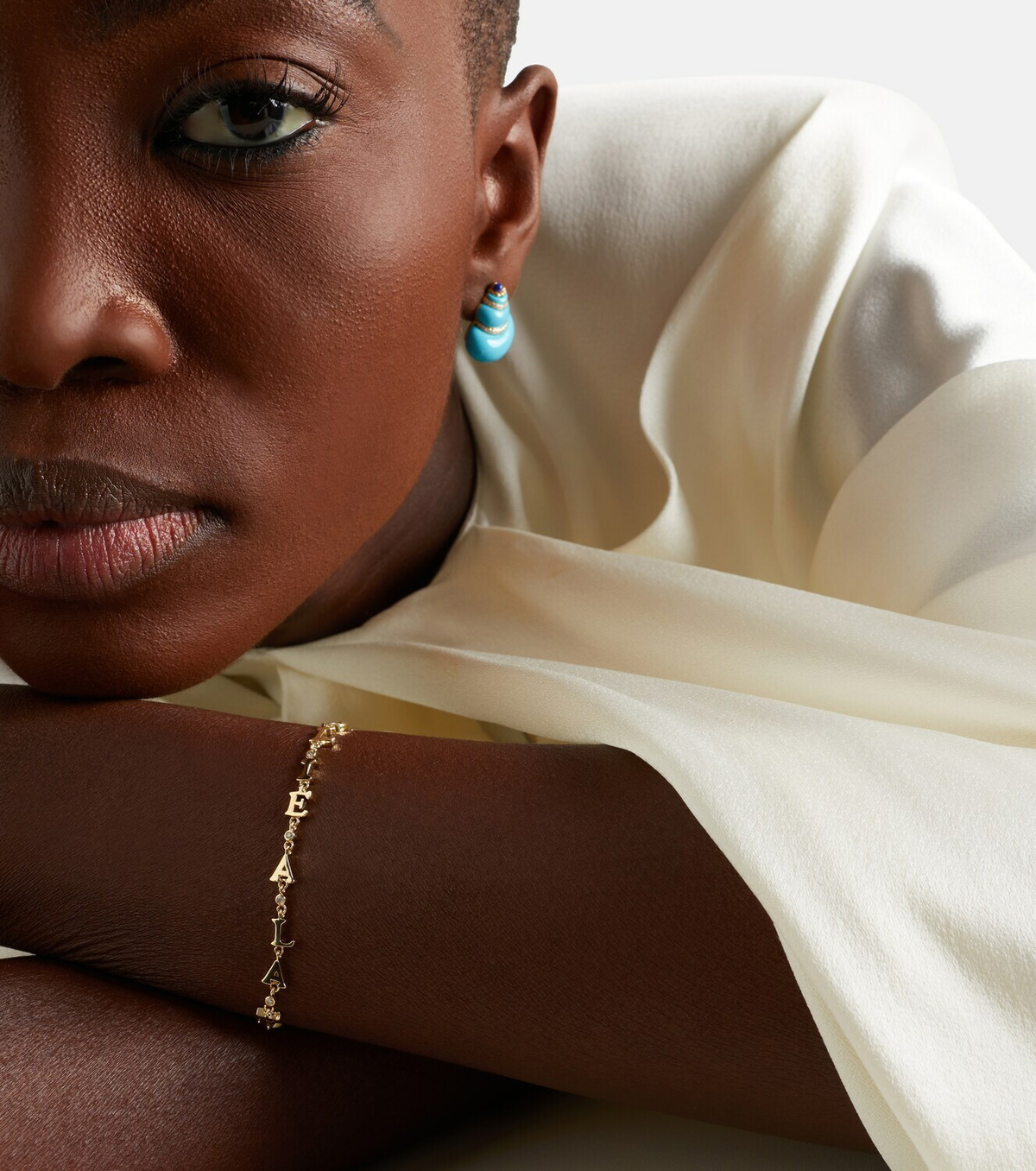 Yvonne Léon À La Folie 9kt gold bracelet with diamonds