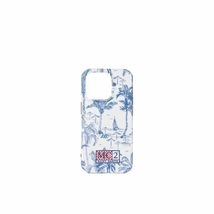 Photo: MC2 Saint Barth Cover For Iphone 14 Pro With Toile De Jouy Print