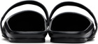Marni Black Nappa Leather Little Bow Sabot Slippers
