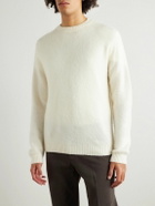 Boglioli - Slim-Fit Wool and Cashmere-Blend Sweater - White