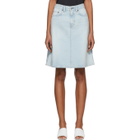 Acne Studios Bla Konst Blue Denim Shadow Skirt