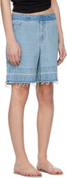 Christopher Esber Blue Deconstruct Denim Shorts