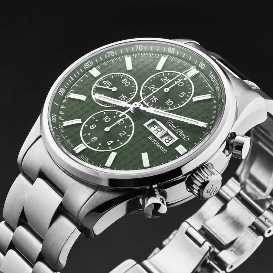Paul Picot Gentleman Blazer Chronograph Automatic Green Dial Mens Watch P4309.SG.4000.6614