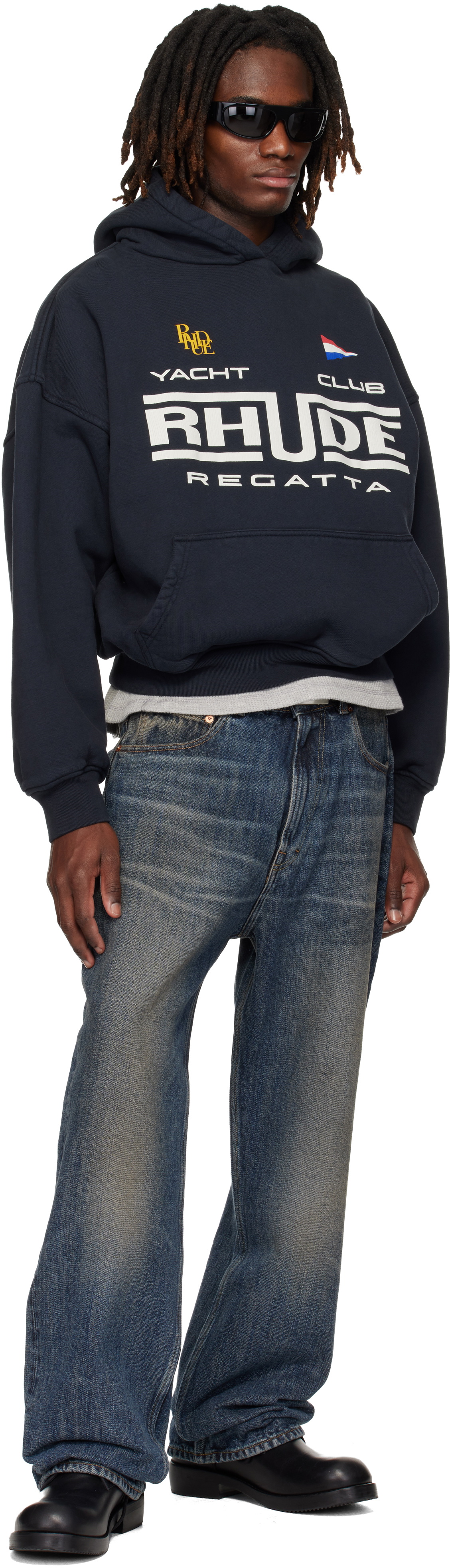 Rhude Black 'Rhude Regatta Club' Hoodie