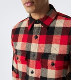 RRL Padded plaid wool twill overshirt