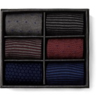 MARCOLIANI - Six-Pack Cotton-Blend Socks - Multi
