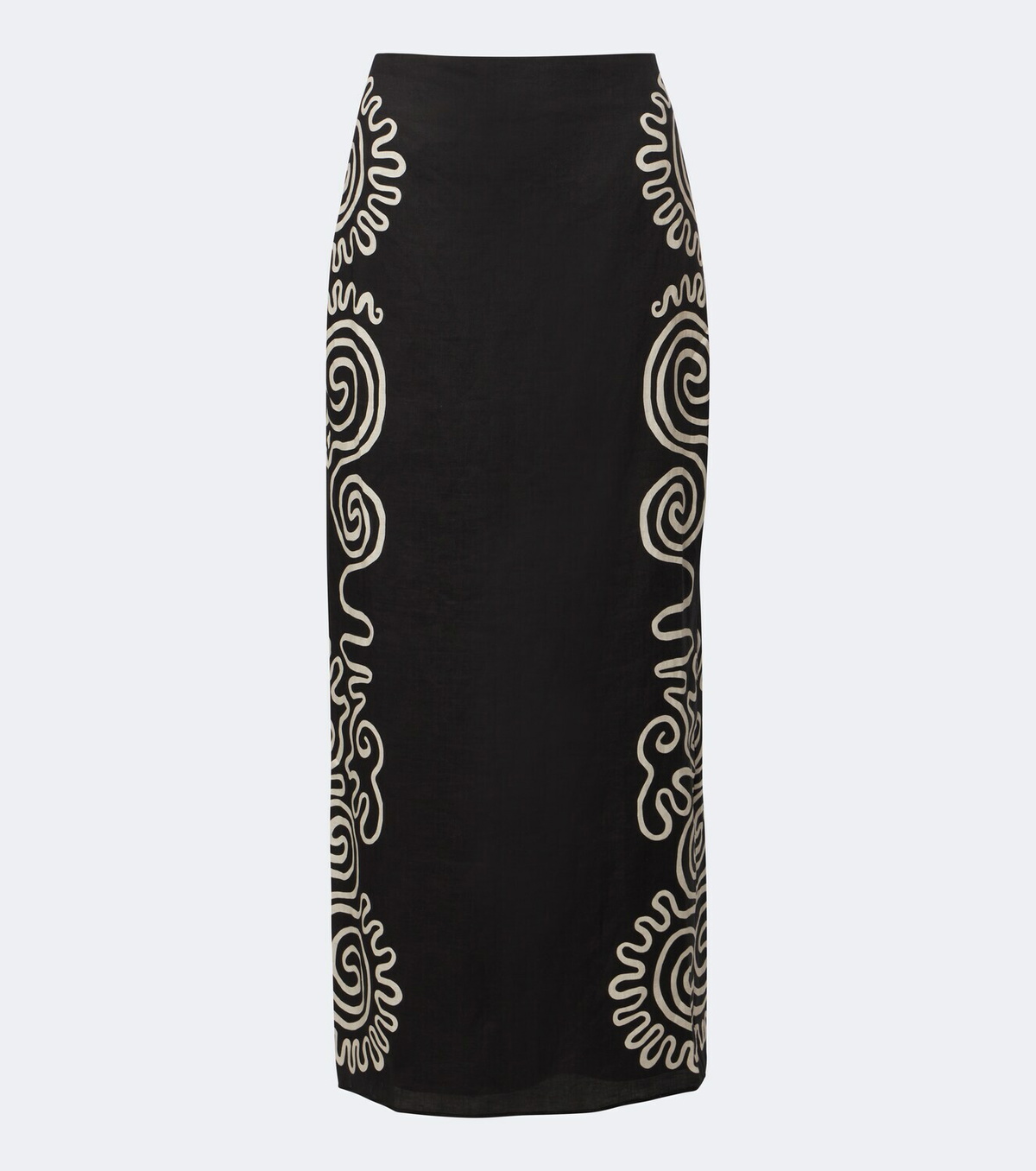 Cala de la Cruz Bruna printed linen maxi skirt