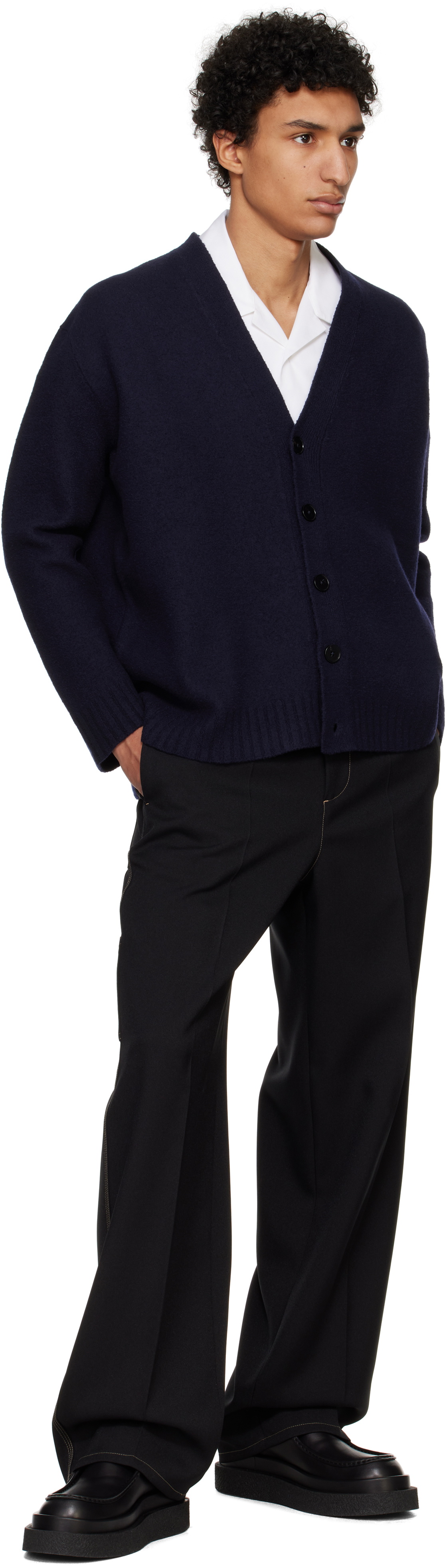 Jil Sander Navy Oversized Cardigan Jil Sander