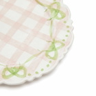 Damson Madder Women's Gingham Frilly Platter in Pink Gingham 