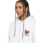 Kenzo White Limited Edition Valentines Day Lucky Tiger Hoodie