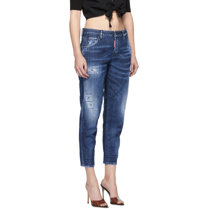 Dsquared2 Blue Army Fade Hockney Jeans Dsquared2