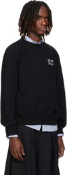 sacai Black 'geoff sacai' Embroidery Pullover Sweatshirt