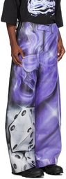 Gerrit Jacob SSENSE Exclusive Purple Leather Pants