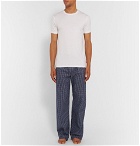 Derek Rose - Checked Cotton-Flannel Pyjama Trousers - Men - Navy