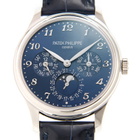 Patek Philippe Grand Complication Royal Blue Sunburst Dial Mens 18 Carat White Gold Watch 5327G