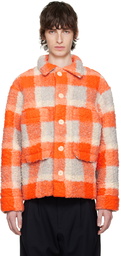 Henrik Vibskov Orange & Gray Lamington Faux-Shearling Jacket