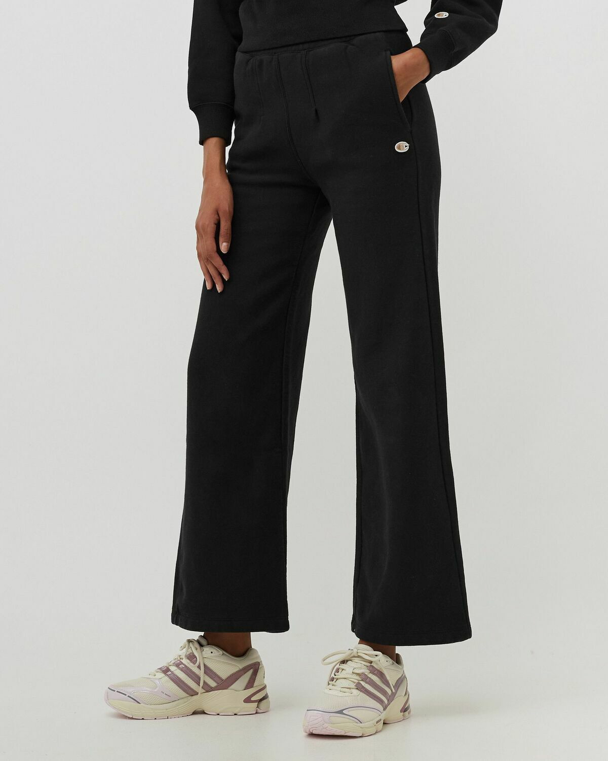 Champion Straight Hem Pants Black - Womens - Sweatpants Champion