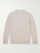 Stone Island - STONE ISLAND GHOST Ribbed Wool Cashmere Sweater - Neutrals