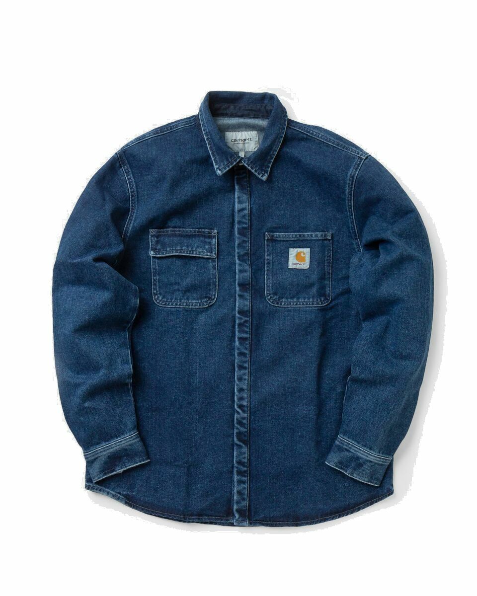 Photo: Carhartt Wip Salinac Shirt Jacket Blue - Mens - Overshirts