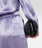 Loewe - High-rise wide-leg silk satin pants