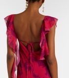 Self-Portrait Ruffled floral maxi dress