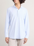 Peter Millar - Excursionist Flex Slim-Fit Striped Cotton-Blend Shirt - Blue