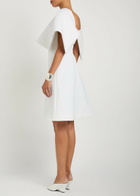 A.W.A.K.E Mode Cape-effect Crepe Mini Dress White