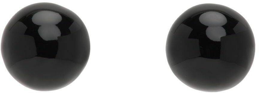 Dries Van Noten Black Ball Earrings