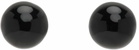 Dries Van Noten Black Ball Earrings
