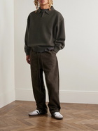 FEAR OF GOD ESSENTIALS - Oversized Knitted Polo Sweater - Black