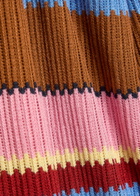 Guest In Residence Palazzo Striped-knit Silk and Linen-blend Trousers Pink