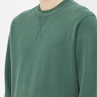 Sunspel Men's Loopback Crew Sweat in Dark Green