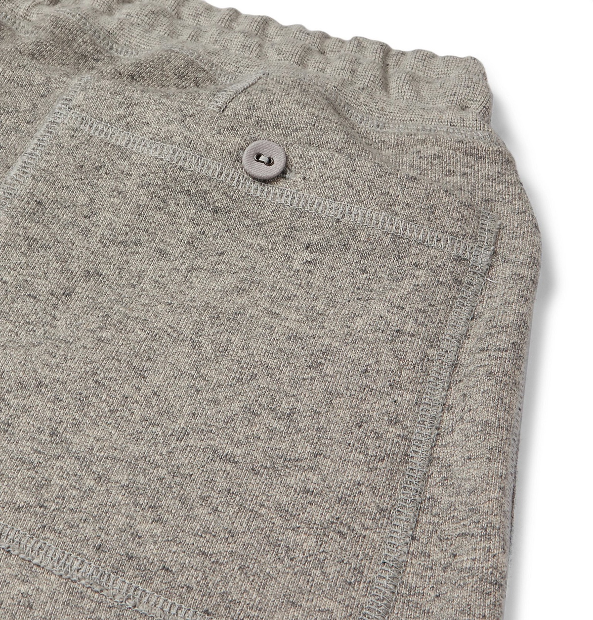 Secondskin - Slim-Fit Tapered Mélange Loopback Cotton-Jersey Sweatpants - Gray