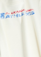 Alexanderwang.t Ribbed Logo-print Cotton T-shirt White