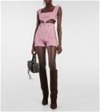 Jean Paul Gaultier x KNWLS high-rise denim corset shorts