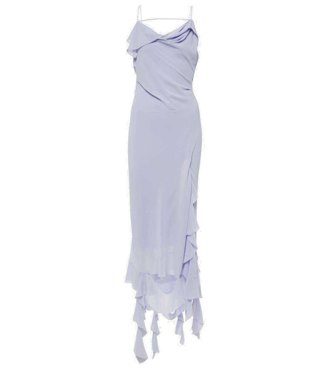 Acne Studios Ruffled asymmetric midi dress Acne Studios