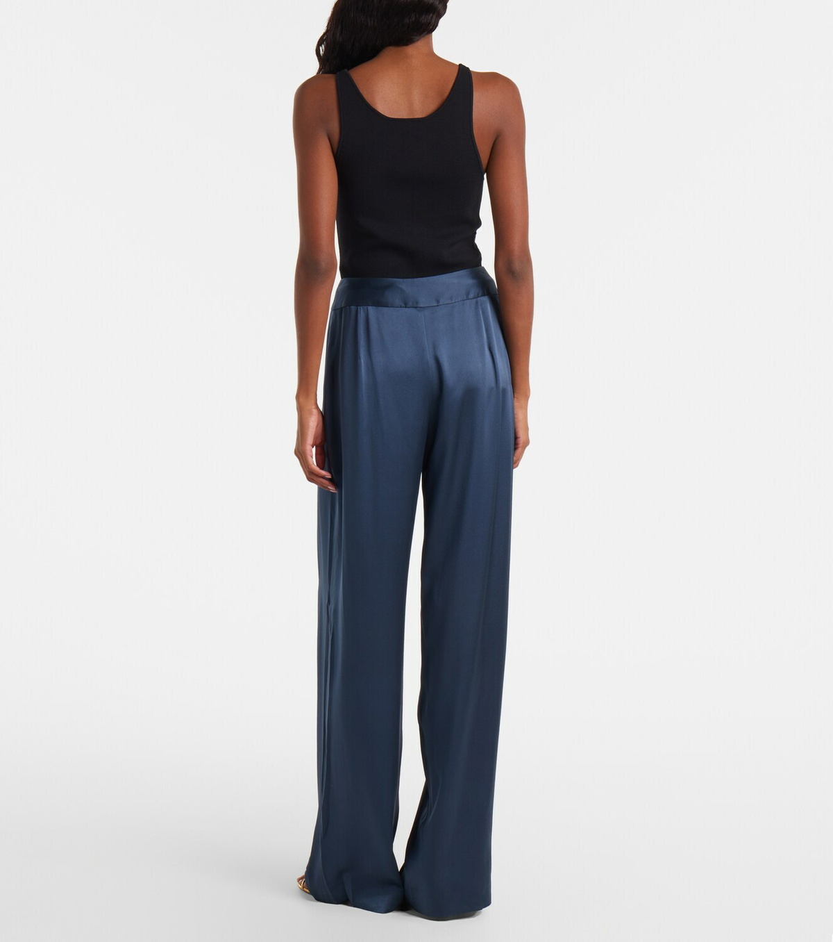 The Sei High-rise silk wide-leg pants
