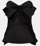 McQueen Bow-detail corset top