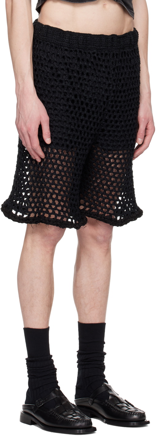 PONDER.ER Black Elasticized Shorts
