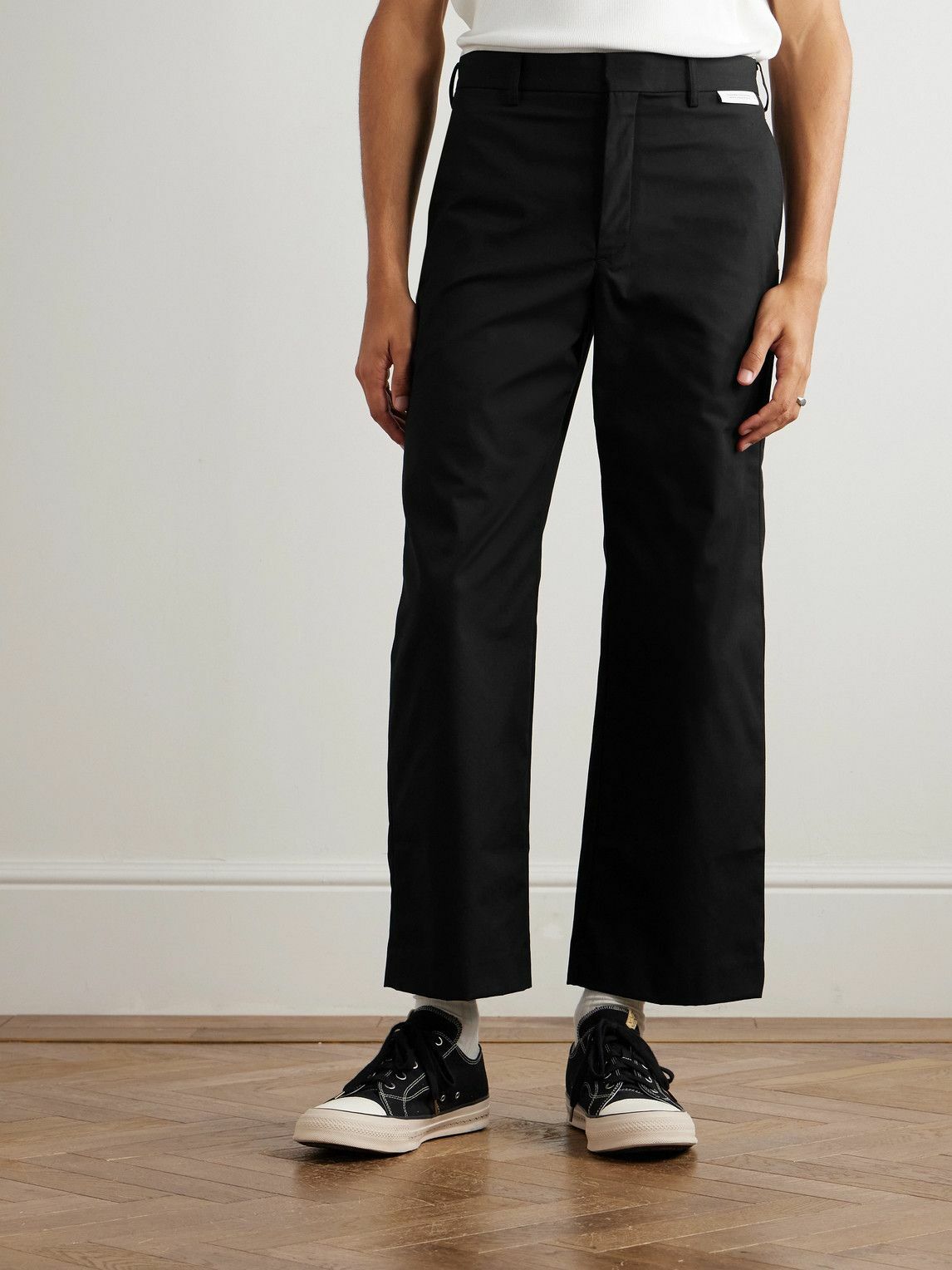 WTAPS - Straight-Leg Cropped Canvas Trousers - Black