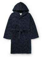 NN07 - 3450 Belted Cotton-Jacquard Hooded Robe